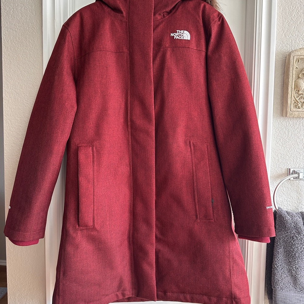 THE NORTH FACE Arctic Premium Parka XL TNF Wild Ginger 600 Down Recycled